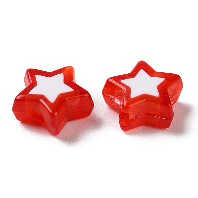 Star Acrylic Beads TACR-C001-02B-1