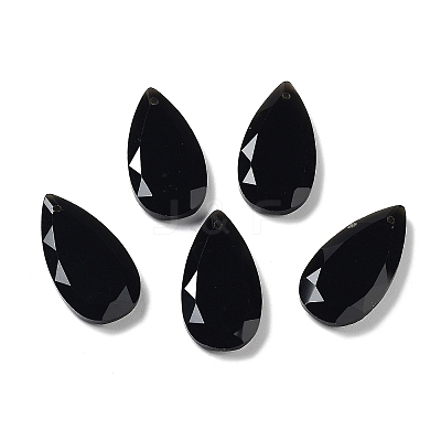 Natural Obsidian Faceted Pendants X-G-D082-01C-1