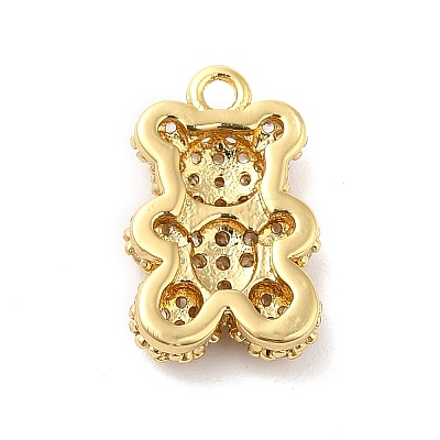 Brass Micro Pave Cubic Zirconia Pendants KK-Q772-05G-1