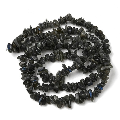 Natural Labradorite Chip Bead Strands G-M205-57A-1