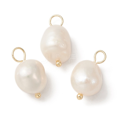 Natural Freshwater Pearl Pendants PALLOY-JF02153-01-1