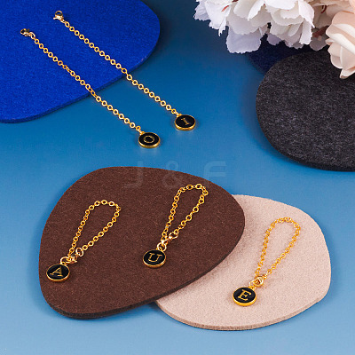5Pcs 5 Style Flat Round with Letter Alloy Enamel Wine Glass Charms HJEW-TA0001-18-1