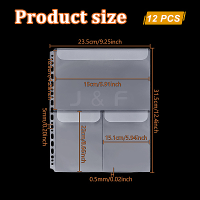 PVC Plastic Album Binder Refill Pages FIND-WH0173-118A-1