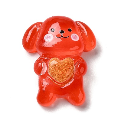 Translucent Resin Decoden Cabochons RESI-M039-04G-1