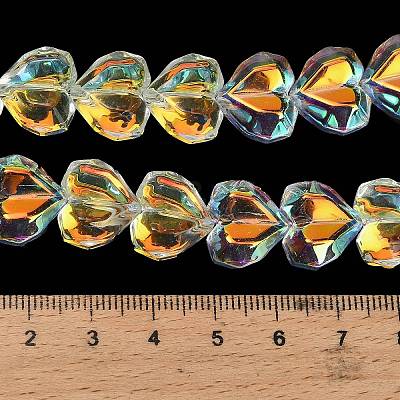 Electroplate Transparent Glass Beads Strands EGLA-B012-AB01-1
