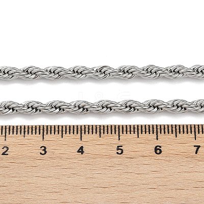 Tarnish Resistant 304 Stainless Steel Rope Chain Necklaces X-STAS-M174-013P-1