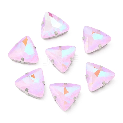 Mocha Fluorescent(MI) Triangle Sew on Rhinestone GGLA-Q086-01A-P04-1