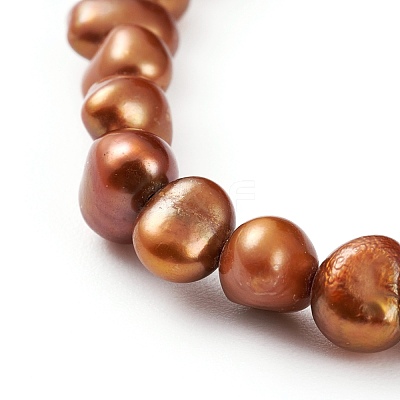 Dyed Natural Cultured Freshwater Pearl Beads Stretch Bracelets BJEW-JB05892-1