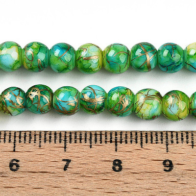 Baking Paint Glass Beads X1-DGLA-N003-6mm-B04-1