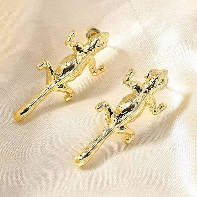 Brass Stud Earrings EJEW-B118-02G-1