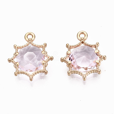 Faceted Glass Pendants GLAA-S191-002C-G-NR-1