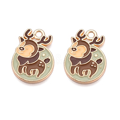 Christmas Theme Alloy Enamel Pendants ENAM-T020-10M-1