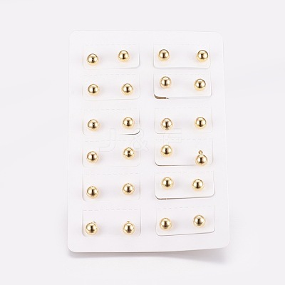 Brass Ear Studs EJEW-E213-D-11G-1