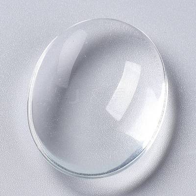 Transparent Glass Cabochons GLAA-XCP0011-26-1