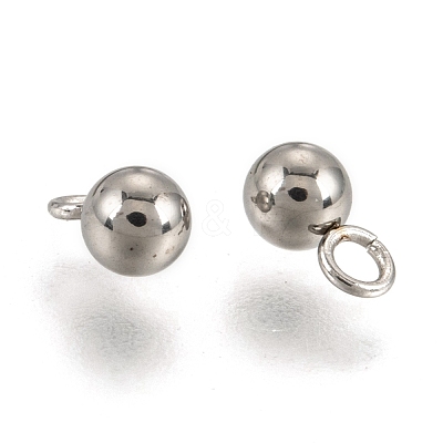 Tarnish Resistant 201 Stainless Steel 3D Ball Round Charms Pendants STAS-Q171-05-1