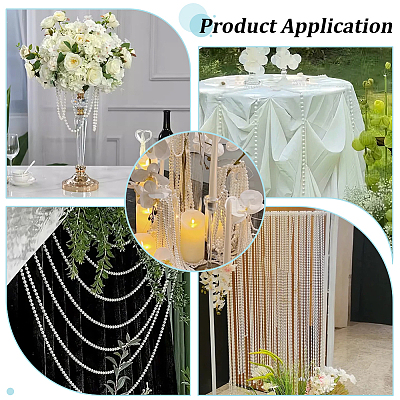 ABS Plastic Imitation Pearl Party Decorations HJEW-PH02544-1