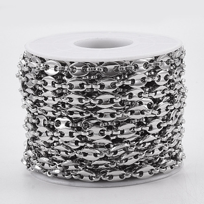 Tarnish Resistant 304 Stainless Steel Coffee Bean Chains STAS-R100-24-1