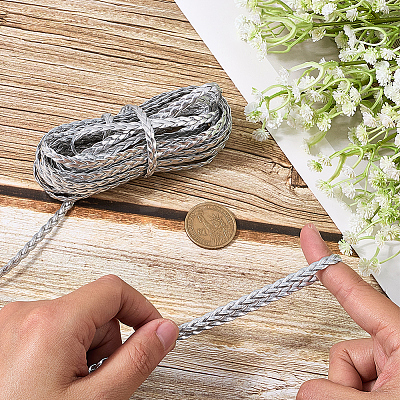 5M 3-Ply PU Leather Braided Cord LC-GF0001-12E-1