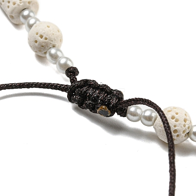 Dyed Lava Rock with Shells NJEW-Z031-01D-1