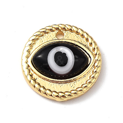 Handmade Lampwork Evil Eye Pendants ZIRC-L102-15G-05-1