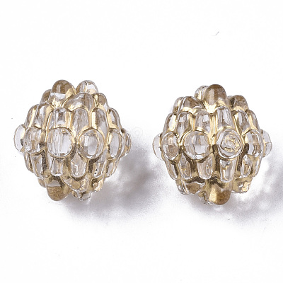 Plating Transparent Acrylic Beads PACR-N008-02-1