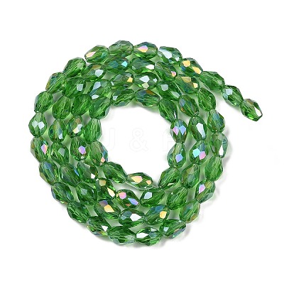 Transparent Electroplate Glass Beads Strands EGLA-N013-T8mm-B14-1