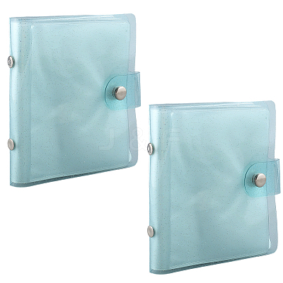 2Pcs PVC Mini Photocard Holder Book AJEW-SP0002-20B-02-1