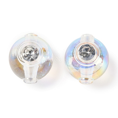 Plating Acrylic Rhinestone Beads OACR-S145-06-1