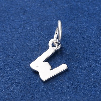 925 Sterling Silver Letter Charms STER-C012-01S-W-1