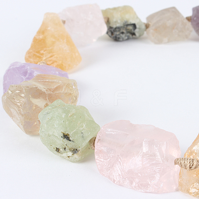 Natural & Synthetic Gemstone Rough Nuggets Bead Strands G-E219-07B-1