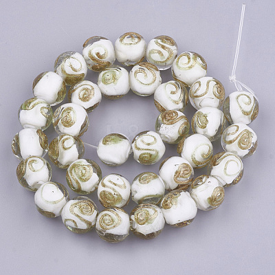 Handmade Gold Sand Lampwork Beads LAMP-T006-07K-1