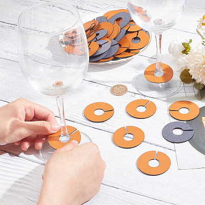 Imitation Leather Wine Glass Charms AJEW-WH0513-74-1