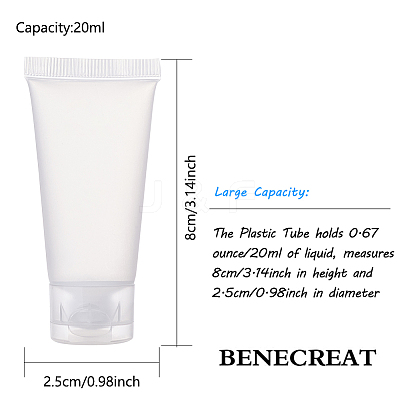 20ml PE Plastic Refillable Flip Top Cap Bottles X1-MRMJ-WH0037-02A-1