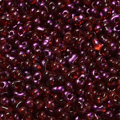 Spray Painted Glass Seed Beads SEED-F005-06A-04-1