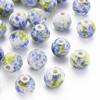 Handmade Porcelain Beads X-PORC-Q197-12mm-04-1