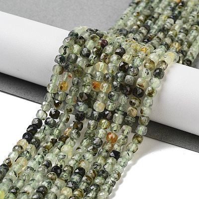 Natural Prehnite Beads Strands X-G-B088-E16-04-1