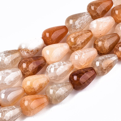 Natural Crackle Agate Beads Strands G-T131-32-1
