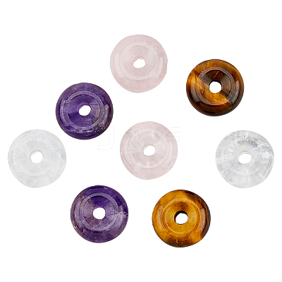 8Pcs 4 Styles Natural Gemstone European Pendants G-DC0001-35-1