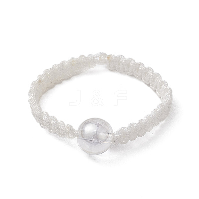 Electroplate Synthetic Crackle Quartz Finger Ring RJEW-JR00683-1