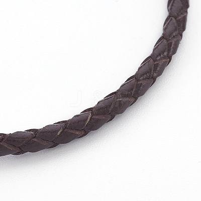 Braided Leather Cord Bracelet Making X-MAK-L018-05E-1