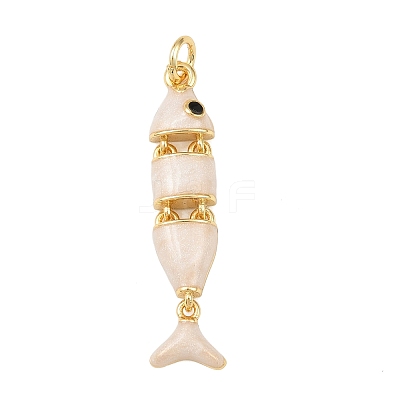 Brass Enamel Pendants KK-P339-24G-01-1