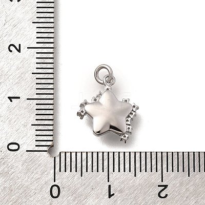 Brass Micro Pave Cubic Zirconia Charms KK-Q043-04P-01-1