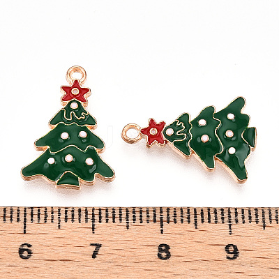 Christmas Theme Alloy Enamel Pendants ENAM-N056-403A-02-1