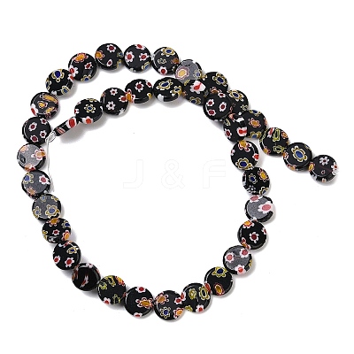 Handmade Millefiori Lampwork Beads Strands LAMP-G166-17B-01-1