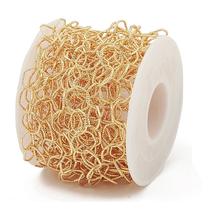 Brass Textured Hexagon Link Chains CHC-M025-33G-1