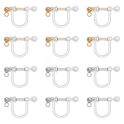 Plastic Clip-on Earring Findings STAS-UN0001-21-1