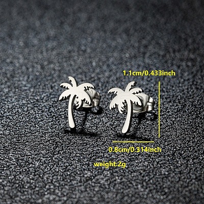 201 Stainless Steel Stud Earrings FS-WGB18B1-30-1