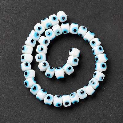 Handmade Evil Eye Lampwork Beads Strands LAMP-F024-01A-03-1