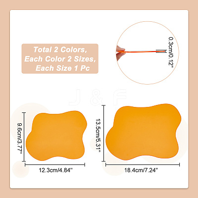 4Pcs 4 Style Opaque Acrylic Cup Mats DJEW-GO0001-01-1