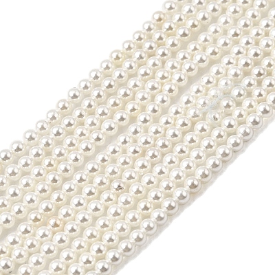 Electroplated Shell Pearl Beads Strands BSHE-K017-2.5mm-1
